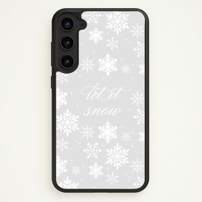 Let It Snow Christmas Pattern  - Christmas Phone Case for Galaxy S23