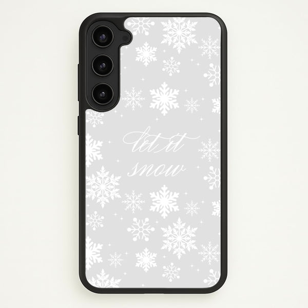 Let It Snow Christmas Pattern  - Christmas Phone Case for Galaxy S23