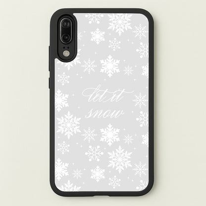 Let It Snow Christmas Pattern  - Christmas Phone Case for Huawei P20