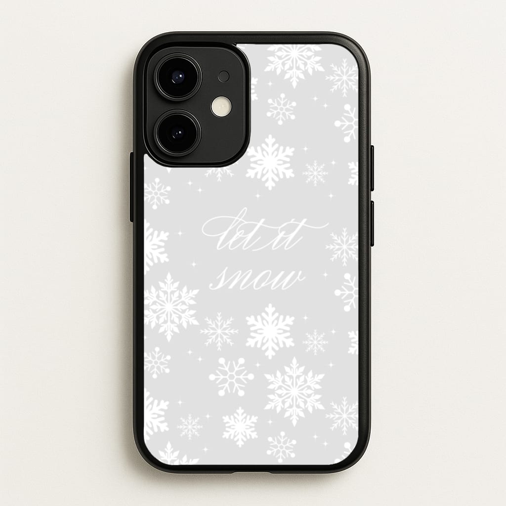 Let It Snow Christmas Pattern  - Christmas Phone Case for iPhone 12 Mini