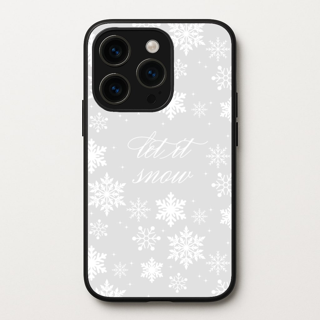 Let It Snow Christmas Pattern  - Christmas Phone Case for iPhone 14 Pro