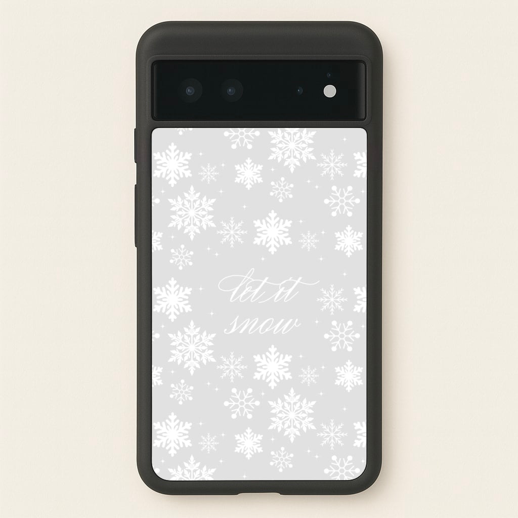 Let It Snow Christmas Pattern  - Christmas Phone Case for Google Pixel 6