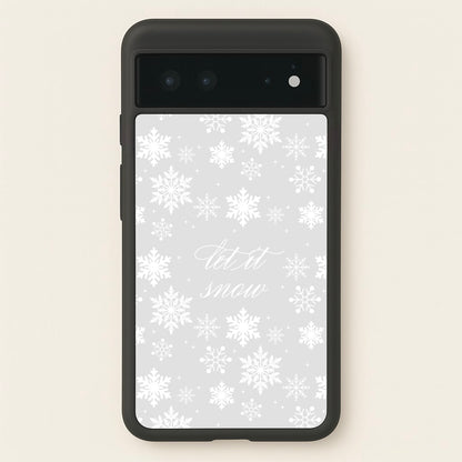 Let It Snow Christmas Pattern  - Christmas Phone Case for Google Pixel 6