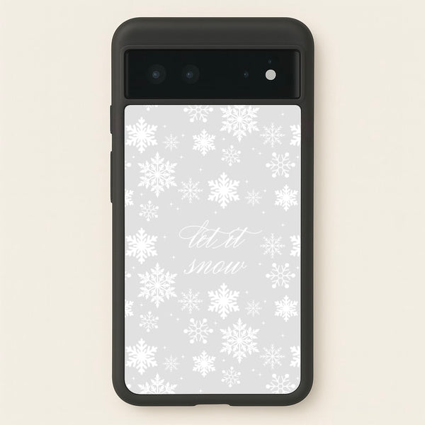 Let It Snow Christmas Pattern  - Christmas Phone Case for Google Pixel 6
