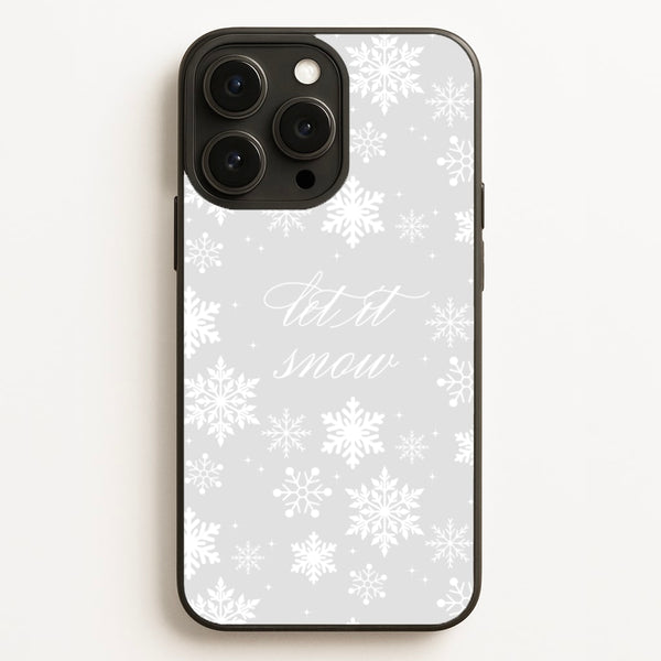 Let It Snow Christmas Pattern  - Christmas Phone Case for iPhone 12 Pro Max