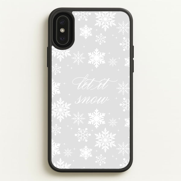 Let It Snow Christmas Pattern  - Christmas Phone Case for iPhone XS Max