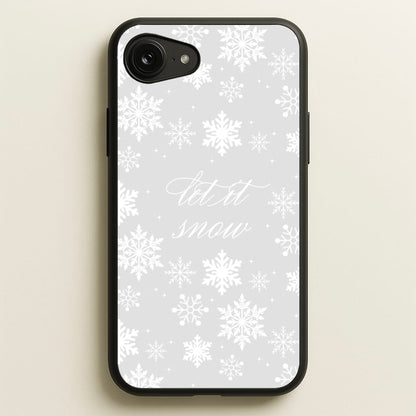 Let It Snow Christmas Pattern  - Christmas Phone Case for iPhone 16e