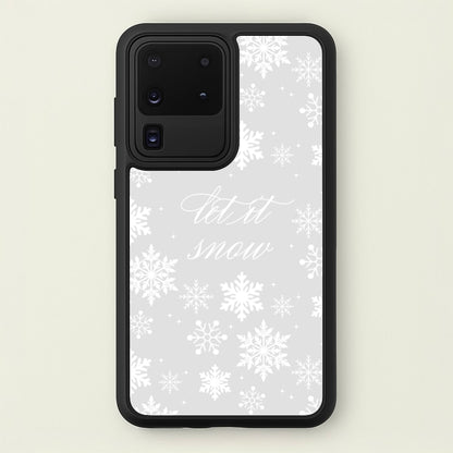 Let It Snow Christmas Pattern  - Christmas Phone Case for Galaxy S20 Ultra