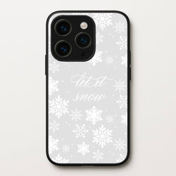Let It Snow Christmas Pattern  - Christmas Phone Case for iPhone 15 Pro