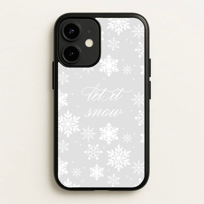 Let It Snow Christmas Pattern  - Christmas Phone Case for iPhone 12 / 12 Pro