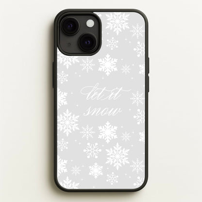 Let It Snow Christmas Pattern  - Christmas Phone Case for iPhone 13