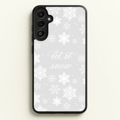 Let It Snow Christmas Pattern  - Christmas Phone Case for Galaxy A34