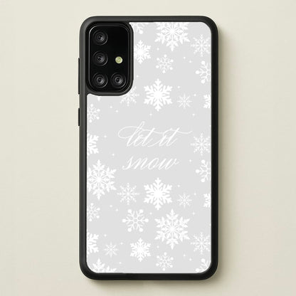 Let It Snow Christmas Pattern  - Christmas Phone Case for Galaxy A71