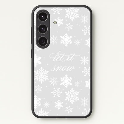 Let It Snow Christmas Pattern  - Christmas Phone Case for Galaxy S24 Plus