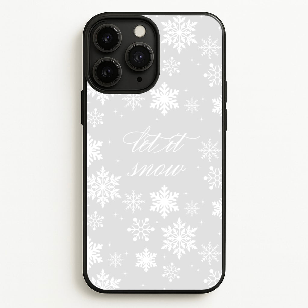 Let It Snow Christmas Pattern  - Christmas Phone Case for iPhone 11 Pro