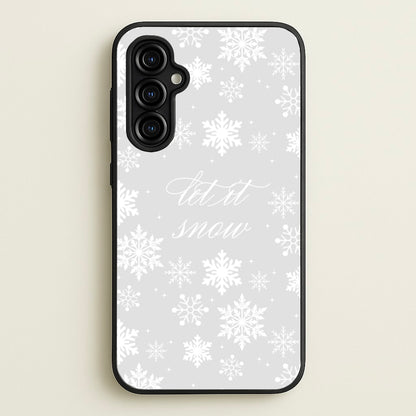 Let It Snow Christmas Pattern  - Christmas Phone Case for Galaxy A54