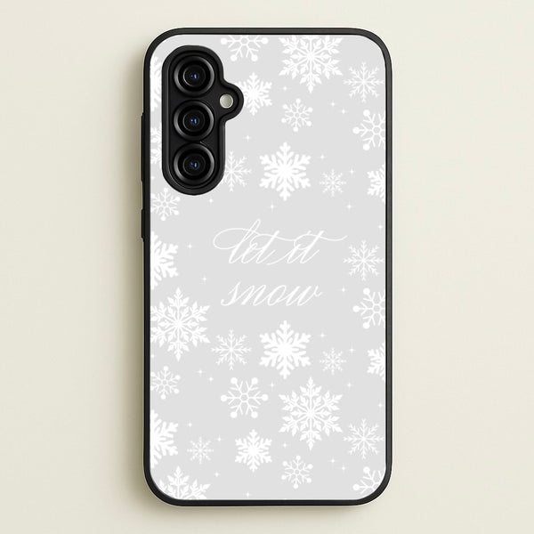 Let It Snow Christmas Pattern  - Christmas Phone Case for Galaxy A54