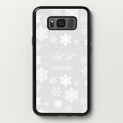 Let It Snow Christmas Pattern  - Christmas Phone Case for Galaxy S8