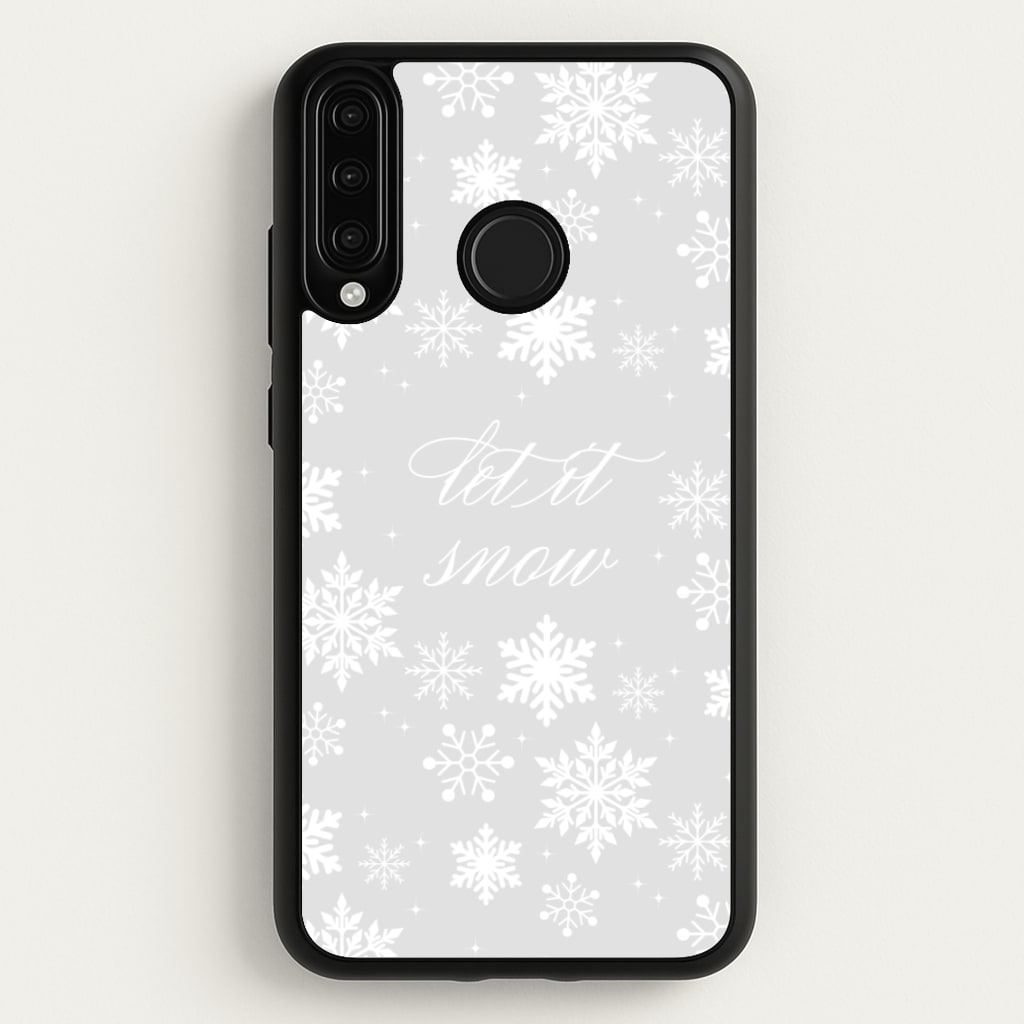 Let It Snow Christmas Pattern  - Christmas Phone Case for Huawei P30 Lite