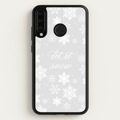 Let It Snow Christmas Pattern  - Christmas Phone Case for Huawei P30 Lite