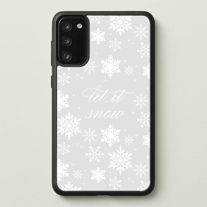 Let It Snow Christmas Pattern  - Christmas Phone Case for Galaxy S20