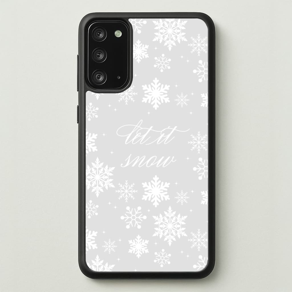 Let It Snow Christmas Pattern  - Christmas Phone Case for Galaxy Note 20