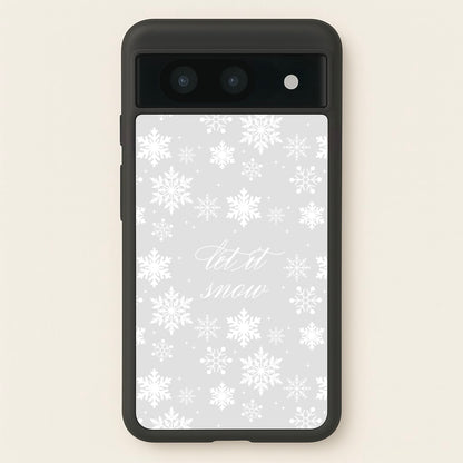 Let It Snow Christmas Pattern  - Christmas Phone Case for Google Pixel 8a