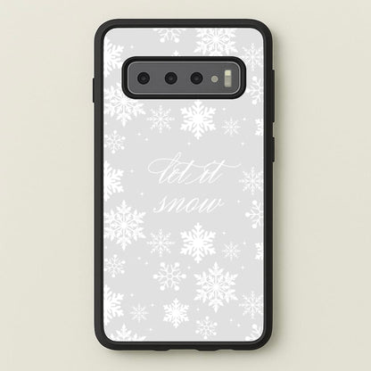 Let It Snow Christmas Pattern  - Christmas Phone Case for Galaxy S10