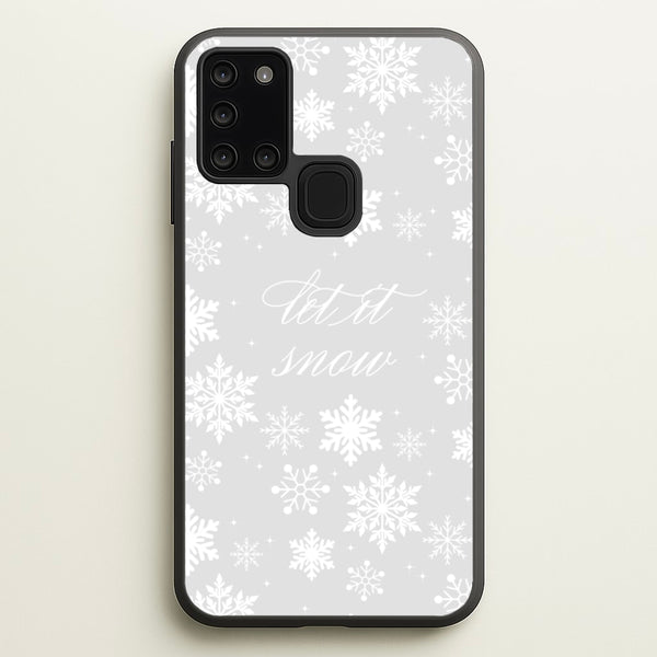 Let It Snow Christmas Pattern  - Christmas Phone Case for Galaxy A21s