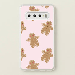 Gingerbread Men Christmas Pattern  - Christmas Phone Case for Galaxy S10