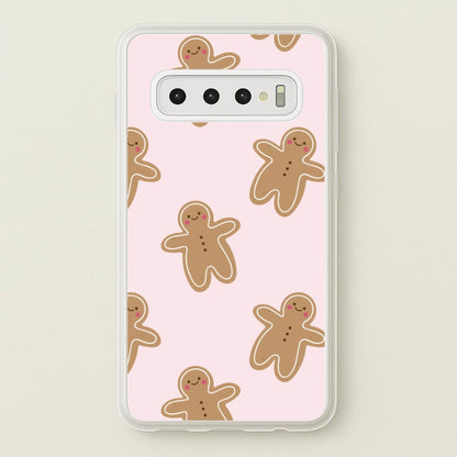 Gingerbread Men Christmas Pattern  - Christmas Phone Case for Galaxy S10