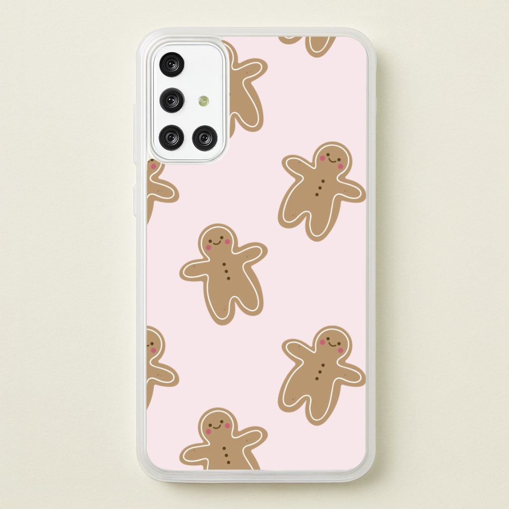 Gingerbread Men Christmas Pattern  - Christmas Phone Case for Galaxy A71