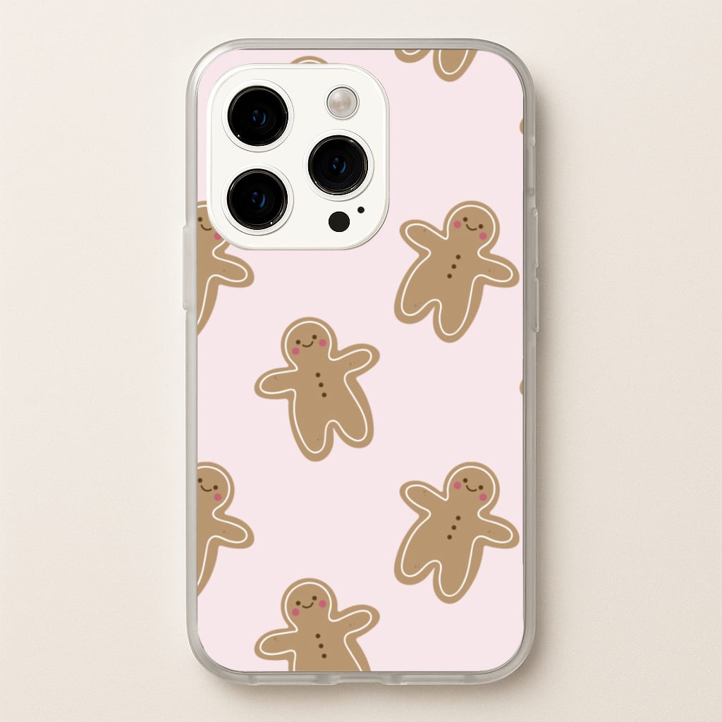 Gingerbread Men Christmas Pattern  - Christmas Phone Case for iPhone 14 Pro