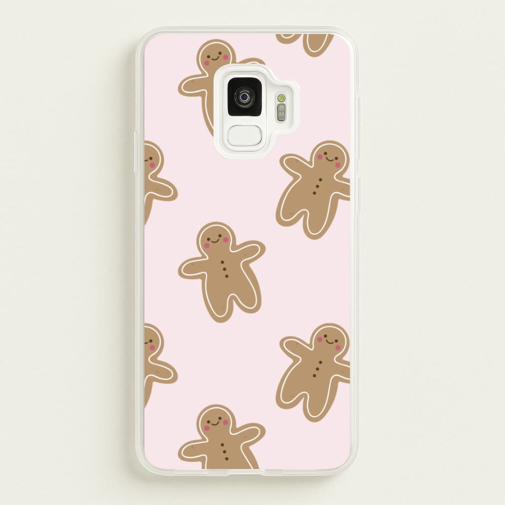 Gingerbread Men Christmas Pattern  - Christmas Phone Case for Galaxy S9