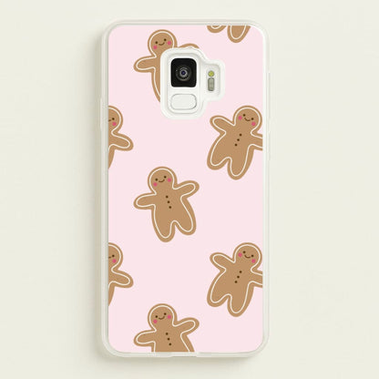 Gingerbread Men Christmas Pattern  - Christmas Phone Case for Galaxy S9