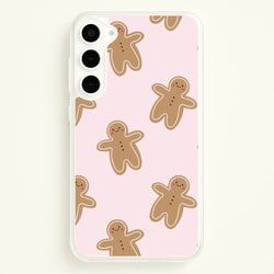 Gingerbread Men Christmas Pattern  - Christmas Phone Case for Galaxy S23 Plus