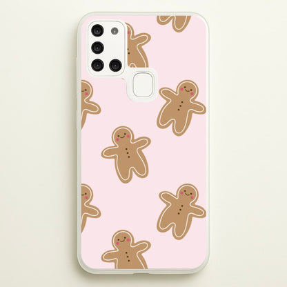 Gingerbread Men Christmas Pattern  - Christmas Phone Case for Galaxy A21s