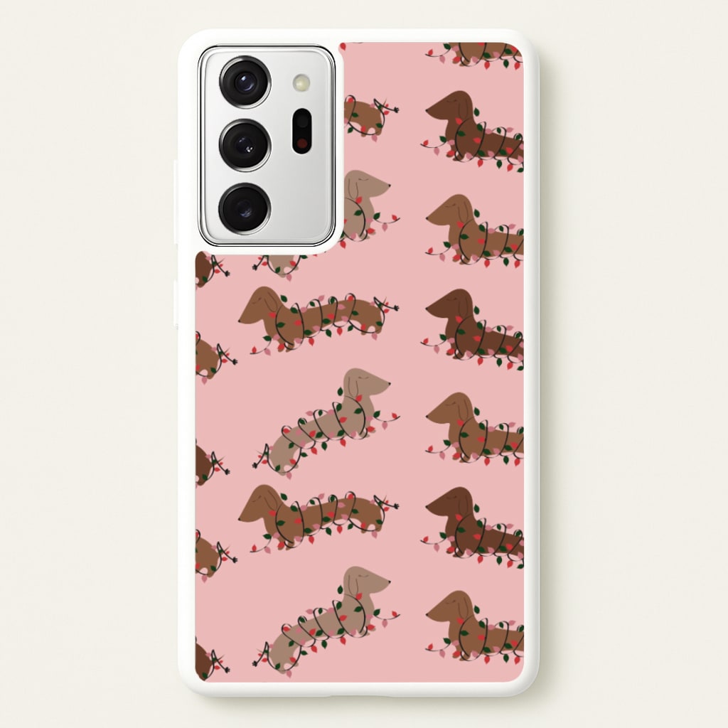 Dachshund Christmas Pattern  - Christmas Phone Case for Galaxy Note 20 Ultra