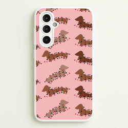 Dachshund Christmas Pattern  - Christmas Phone Case for Galaxy A14