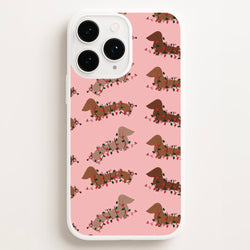 Dachshund Christmas Pattern  - Christmas Phone Case for iPhone 11 Pro Max