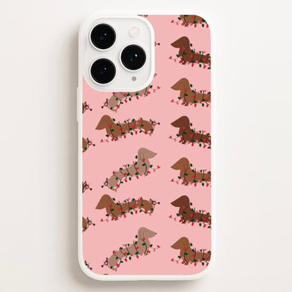 Dachshund Christmas Pattern  - Christmas Phone Case for iPhone 11 Pro Max