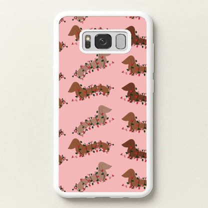 Dachshund Christmas Pattern  - Christmas Phone Case for Galaxy S8