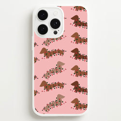 Dachshund Christmas Pattern  - Christmas Phone Case for iPhone 13 Pro Max