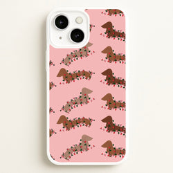 Dachshund Christmas Pattern  - Christmas Phone Case for iPhone 13 Mini