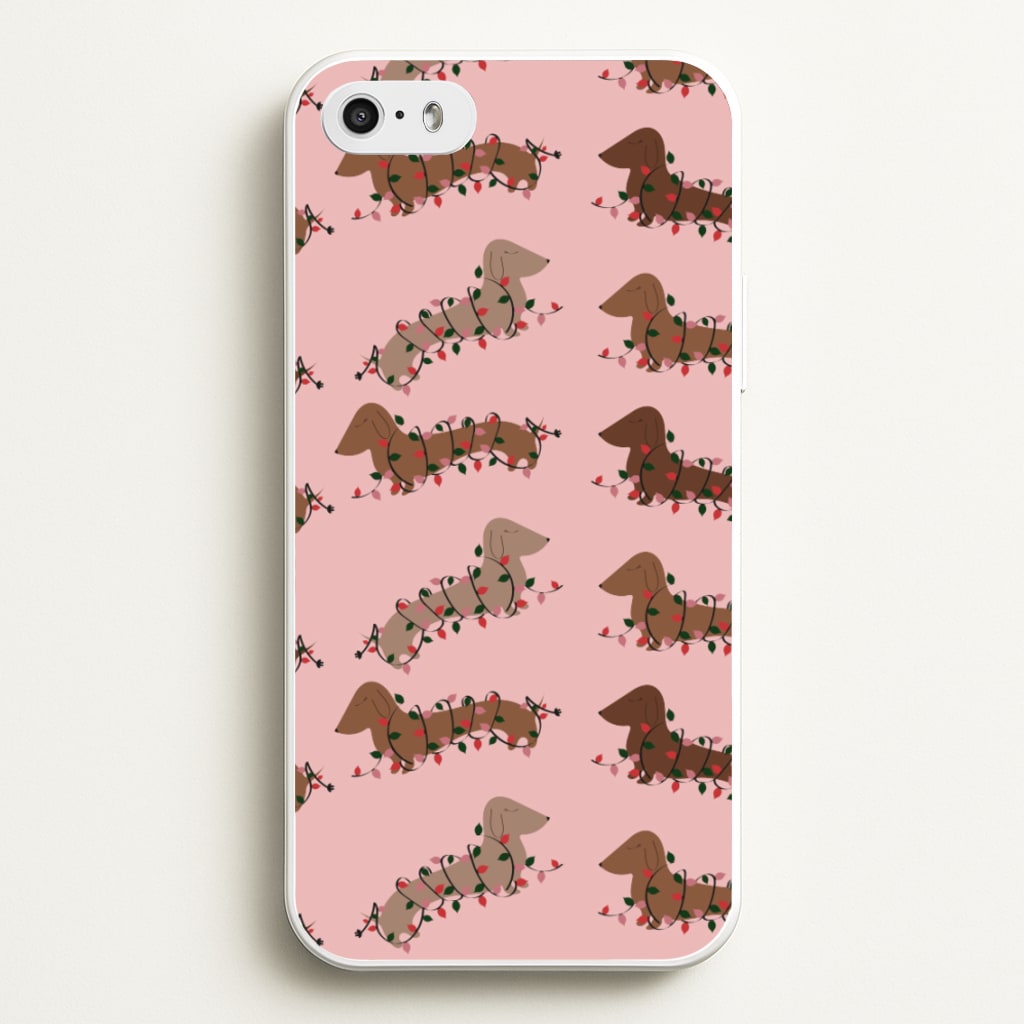 Dachshund Christmas Pattern  - Christmas Phone Case for iPhone 5 / 5s / SE 2016