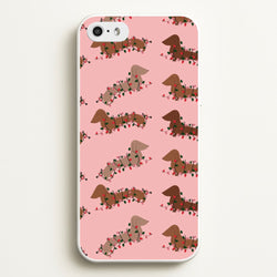 Dachshund Christmas Pattern  - Christmas Phone Case for iPhone 5 / 5s / SE 2016