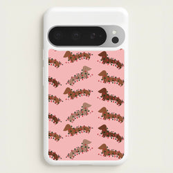 Dachshund Christmas Pattern  - Christmas Phone Case for Google Pixel 9 Pro XL