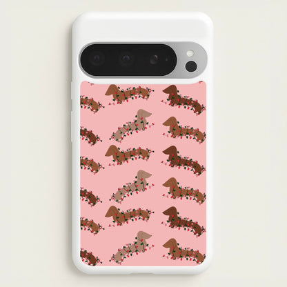 Dachshund Christmas Pattern  - Christmas Phone Case for Google Pixel 9 Pro XL