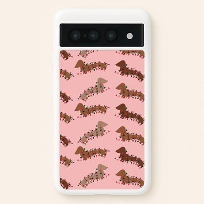 Dachshund Christmas Pattern  - Christmas Phone Case for Google Pixel 7 Pro