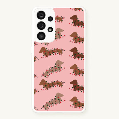 Dachshund Christmas Pattern  - Christmas Phone Case for Galaxy A53
